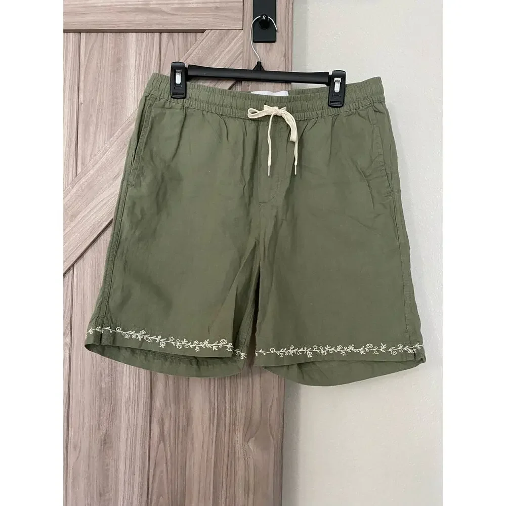 NWT Corridor New York mens straight leg embroidered drawstring shorts - Picture 3 of 9